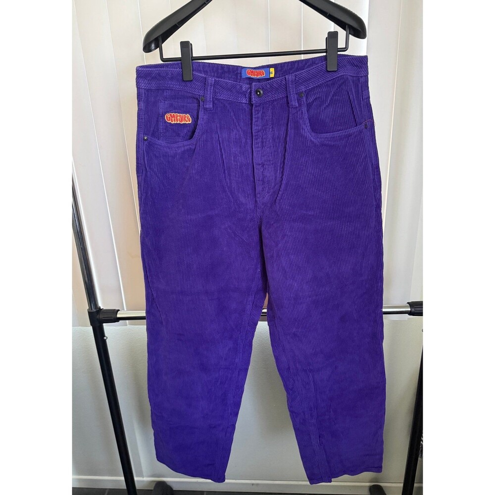 Men’s Empyre Corduroy Purple Baggy Skate Wide Leg Pants Size 36x30